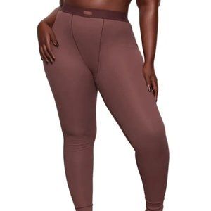 Skims - Cotton Ribbed Legging in Garnet in Size XL